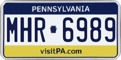 PA license plate MHR6989