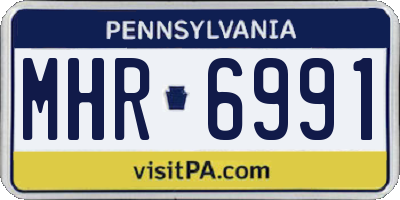 PA license plate MHR6991