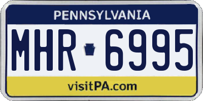 PA license plate MHR6995