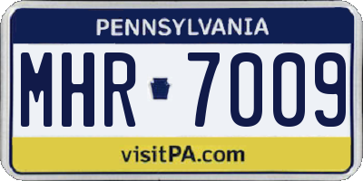 PA license plate MHR7009