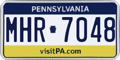 PA license plate MHR7048