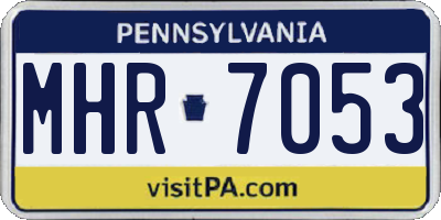 PA license plate MHR7053