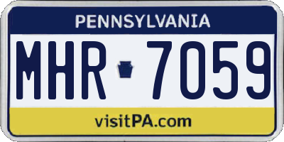 PA license plate MHR7059