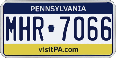PA license plate MHR7066