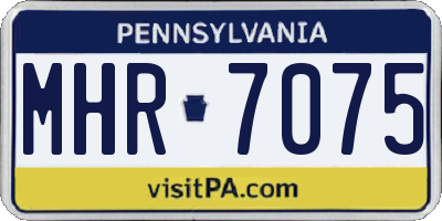 PA license plate MHR7075