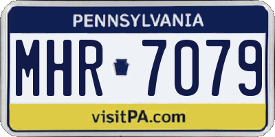 PA license plate MHR7079