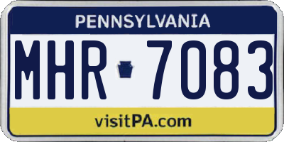 PA license plate MHR7083