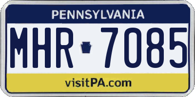 PA license plate MHR7085