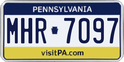 PA license plate MHR7097