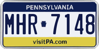 PA license plate MHR7148