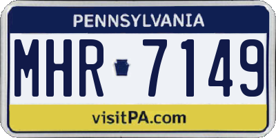 PA license plate MHR7149