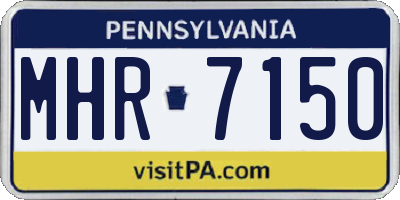 PA license plate MHR7150
