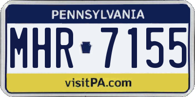 PA license plate MHR7155