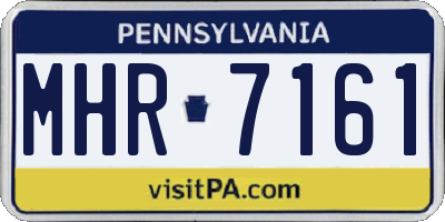 PA license plate MHR7161