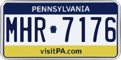 PA license plate MHR7176