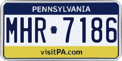 PA license plate MHR7186