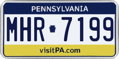 PA license plate MHR7199