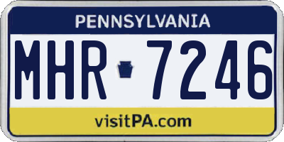 PA license plate MHR7246