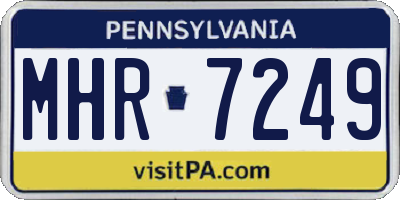 PA license plate MHR7249