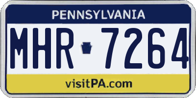 PA license plate MHR7264