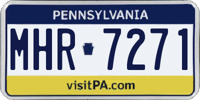 PA license plate MHR7271