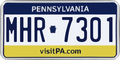 PA license plate MHR7301