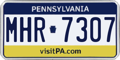 PA license plate MHR7307