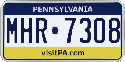 PA license plate MHR7308