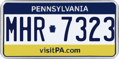 PA license plate MHR7323