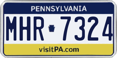 PA license plate MHR7324