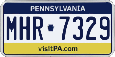 PA license plate MHR7329