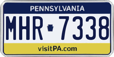 PA license plate MHR7338