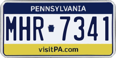 PA license plate MHR7341