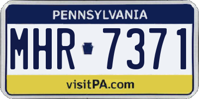 PA license plate MHR7371