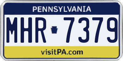 PA license plate MHR7379