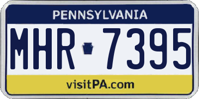 PA license plate MHR7395