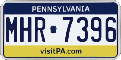 PA license plate MHR7396