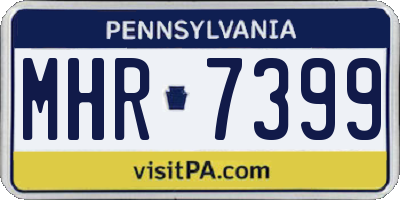 PA license plate MHR7399