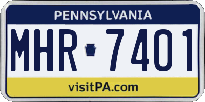 PA license plate MHR7401