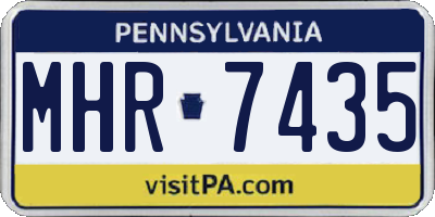 PA license plate MHR7435