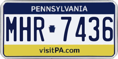 PA license plate MHR7436