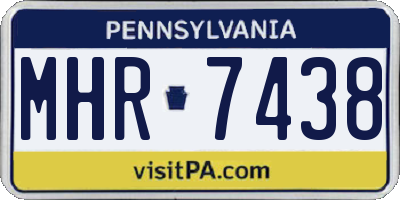 PA license plate MHR7438