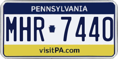 PA license plate MHR7440