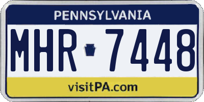 PA license plate MHR7448