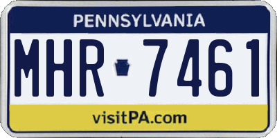 PA license plate MHR7461