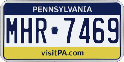 PA license plate MHR7469