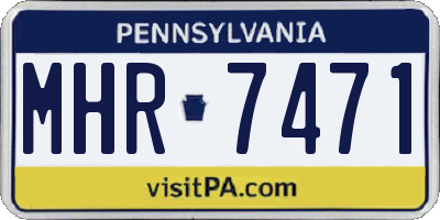 PA license plate MHR7471