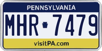 PA license plate MHR7479