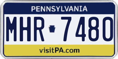 PA license plate MHR7480