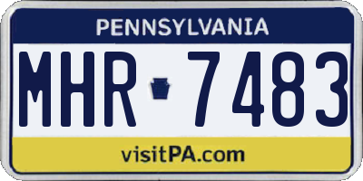 PA license plate MHR7483
